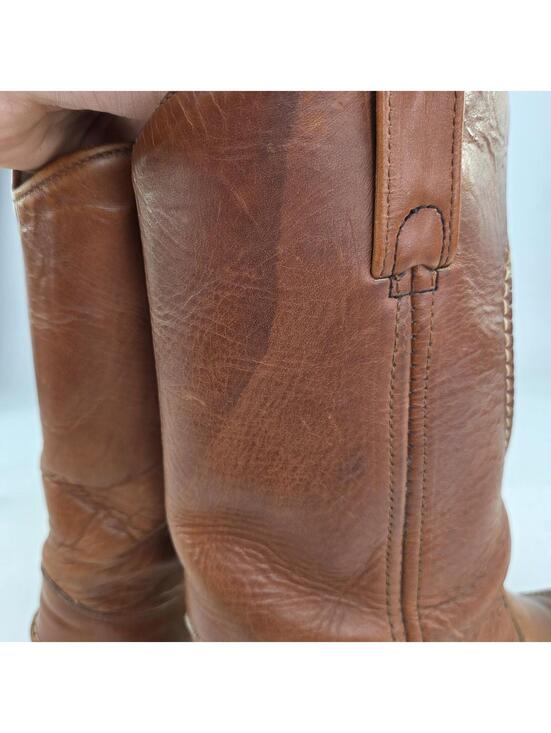 VTG Double H Horseshoe Cowboy Boot US 8.5 D Steel Toe Work Boots USA Western main image 9
